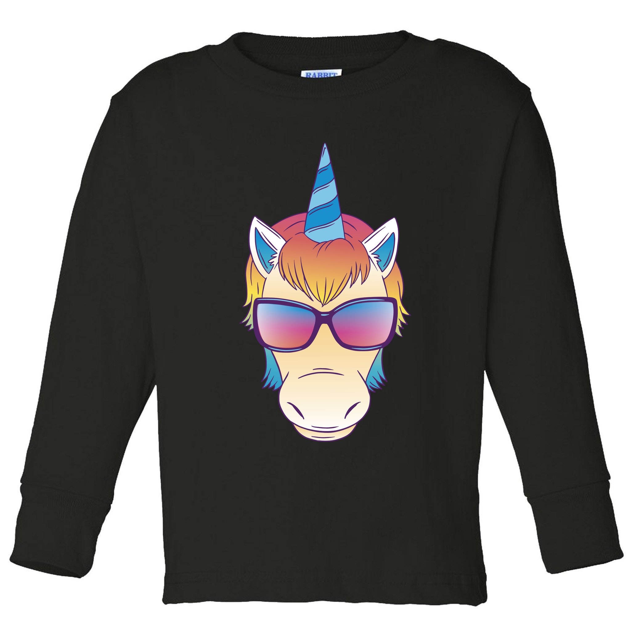 Unicorn Rainbow Cartoon Toddler Long Sleeve Shirt