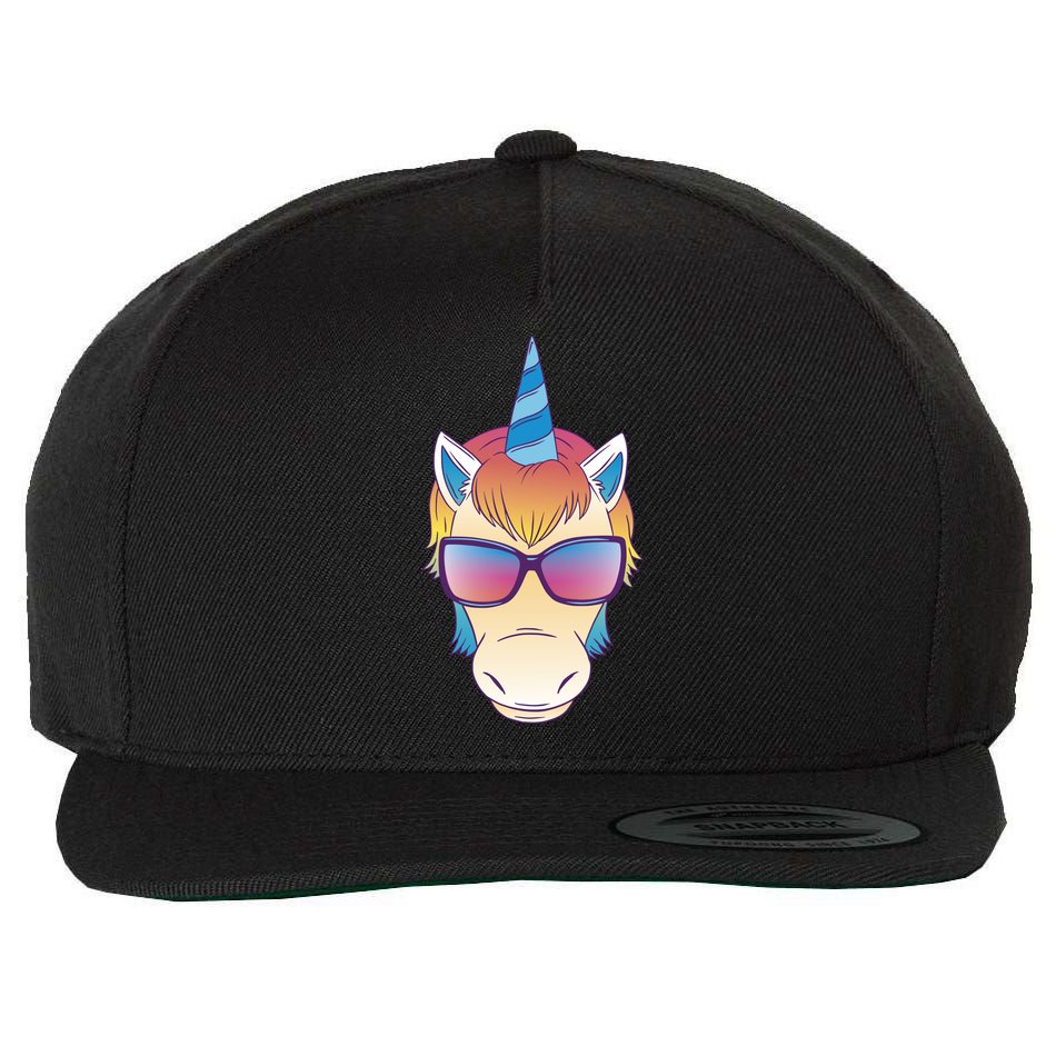 Unicorn Rainbow Cartoon Wool Snapback Cap