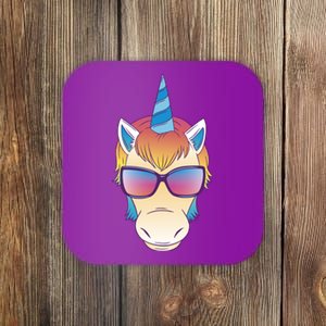 Unicorn Rainbow Cartoon Coaster