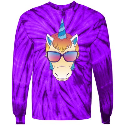 Unicorn Rainbow Cartoon Tie-Dye Long Sleeve Shirt