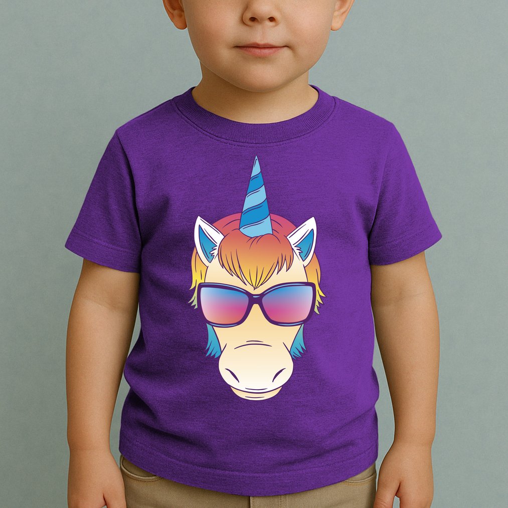 Unicorn Rainbow Cartoon Toddler T-Shirt