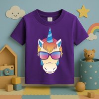 Unicorn Rainbow Cartoon Toddler T-Shirt