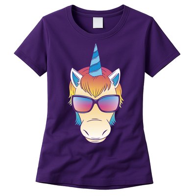 Unicorn Rainbow Cartoon Womens T-Shirt