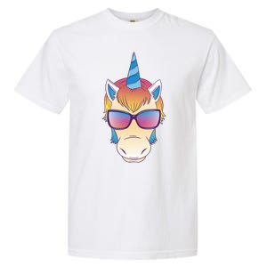 Unicorn Rainbow Cartoon Garment-Dyed Heavyweight T-Shirt