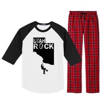 Utah Rock Climbing Raglan Sleeve Pajama Set