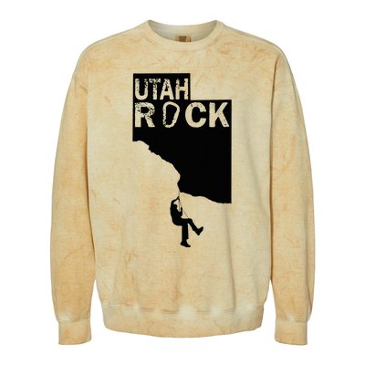 Utah Rock Climbing Colorblast Crewneck Sweatshirt