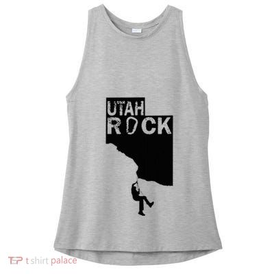 Utah Rock Climbing Ladies PosiCharge Tri-Blend Wicking Tank