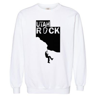 Utah Rock Climbing Garment-Dyed Sweatshirt