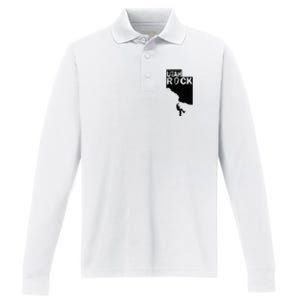 Utah Rock Climbing Performance Long Sleeve Polo