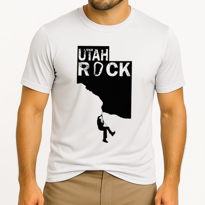 Utah Rock Climbing Cooling Performance Crew T-Shirt
