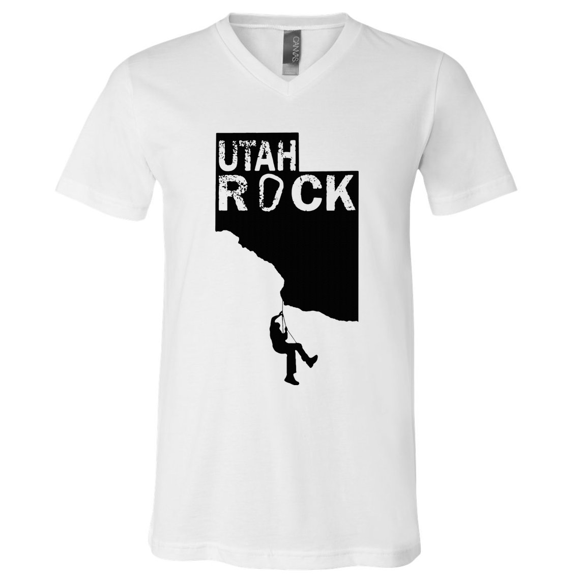 Utah Rock Climbing V-Neck T-Shirt