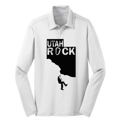 Utah Rock Climbing Silk Touch Performance Long Sleeve Polo