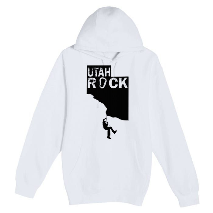 Utah Rock Climbing Premium Pullover Hoodie