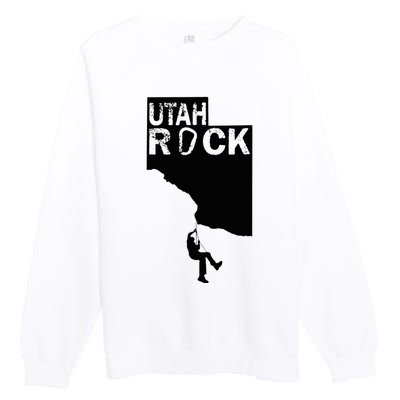 Utah Rock Climbing Premium Crewneck Sweatshirt