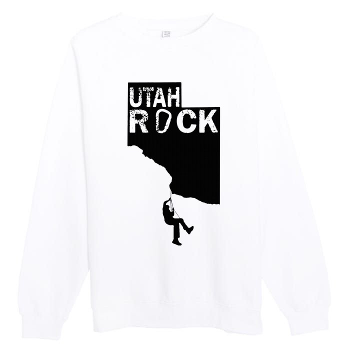 Utah Rock Climbing Premium Crewneck Sweatshirt