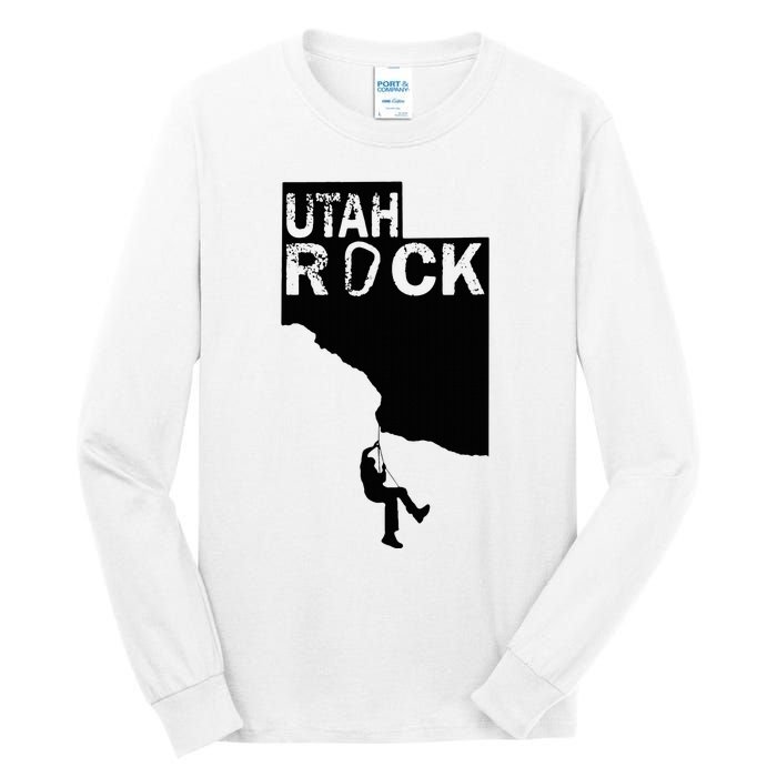 Utah Rock Climbing Tall Long Sleeve T-Shirt