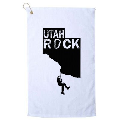 Utah Rock Climbing Golf Towel