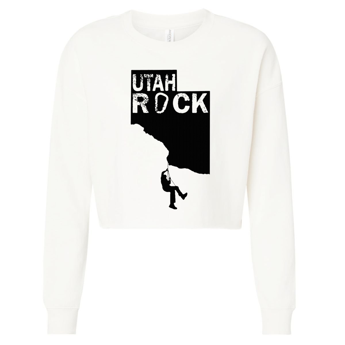 Utah Rock Climbing Cropped Pullover Crew