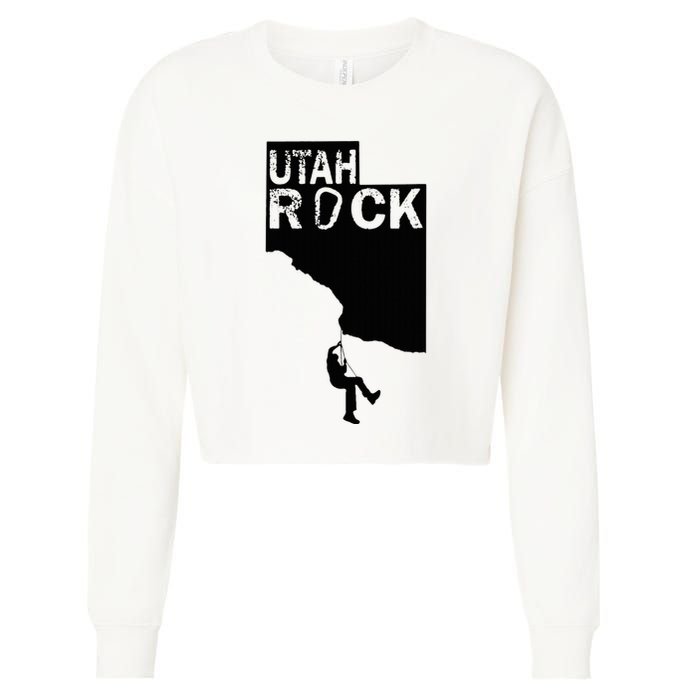 Utah Rock Climbing Cropped Pullover Crew