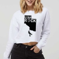 Utah Rock Climbing Cropped Pullover Crew
