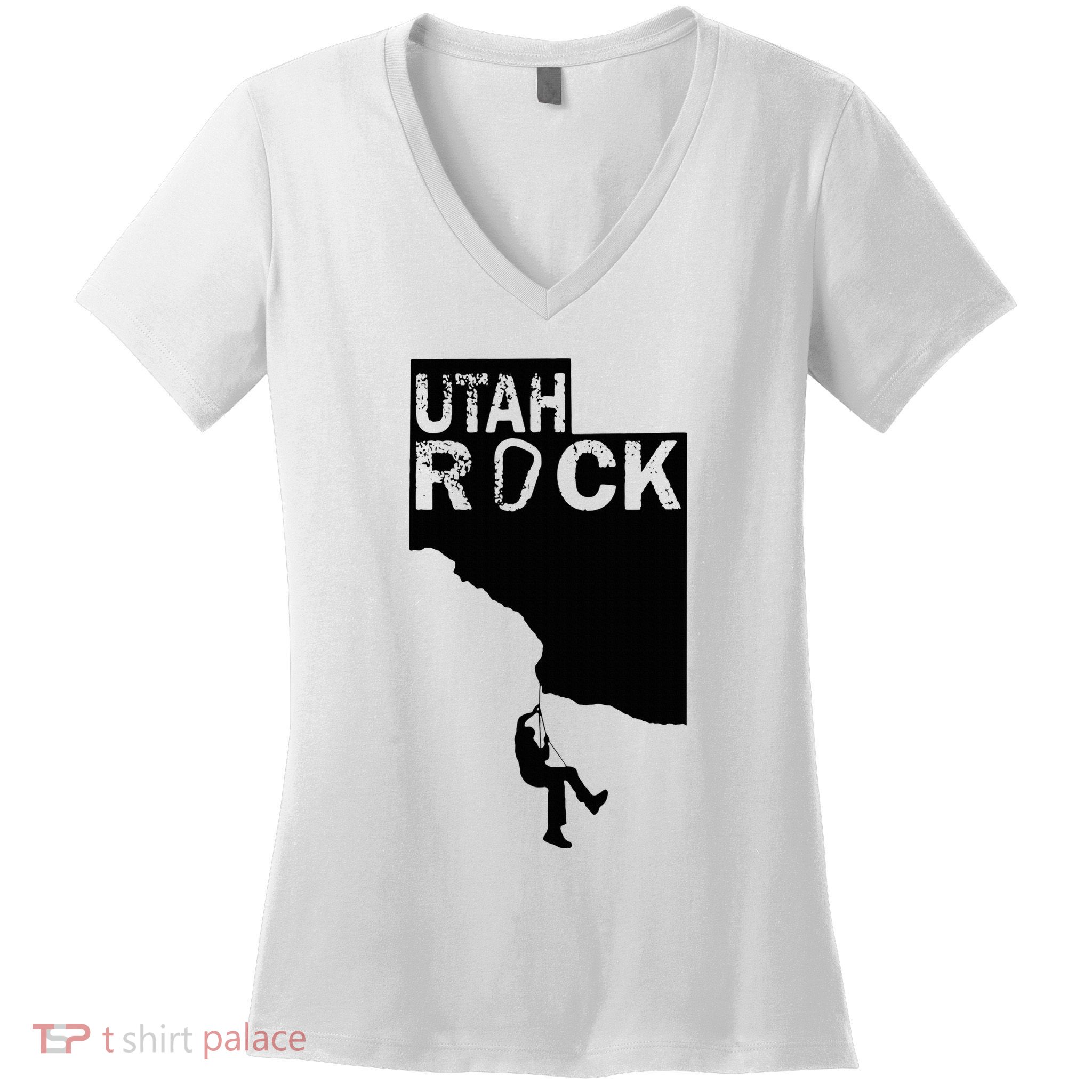 Utah Rock Climbing Women's V-Neck T-Shirt
