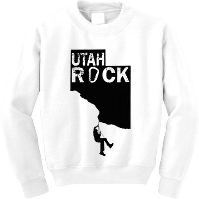 Utah Rock Climbing Kids Sweatshirt