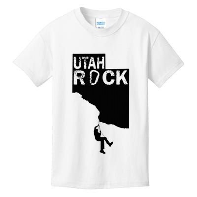 Utah Rock Climbing Kids T-Shirt