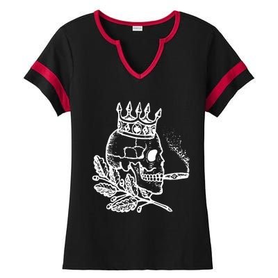 Unusual Rockabilly Crown Cigar Ladies Halftime Notch Neck Tee