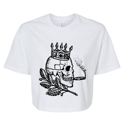 Unusual Rockabilly Crown Cigar Bella+Canvas Jersey Crop Tee