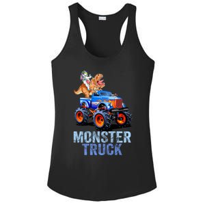 Unicorn Riding Dinosaur Monster Truck Monster Cool Engines Gift Ladies PosiCharge Competitor Racerback Tank