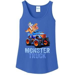 Unicorn Riding Dinosaur Monster Truck Monster Cool Engines Gift Ladies Essential Tank