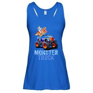 Unicorn Riding Dinosaur Monster Truck Monster Cool Engines Gift Ladies Essential Flowy Tank