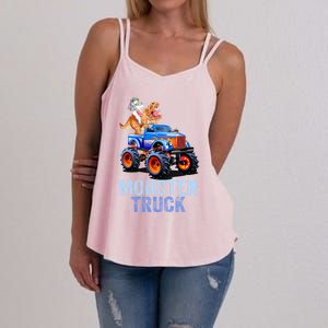 Unicorn Riding Dinosaur Monster Truck Monster Cool Engines Gift Women's Strappy Tank