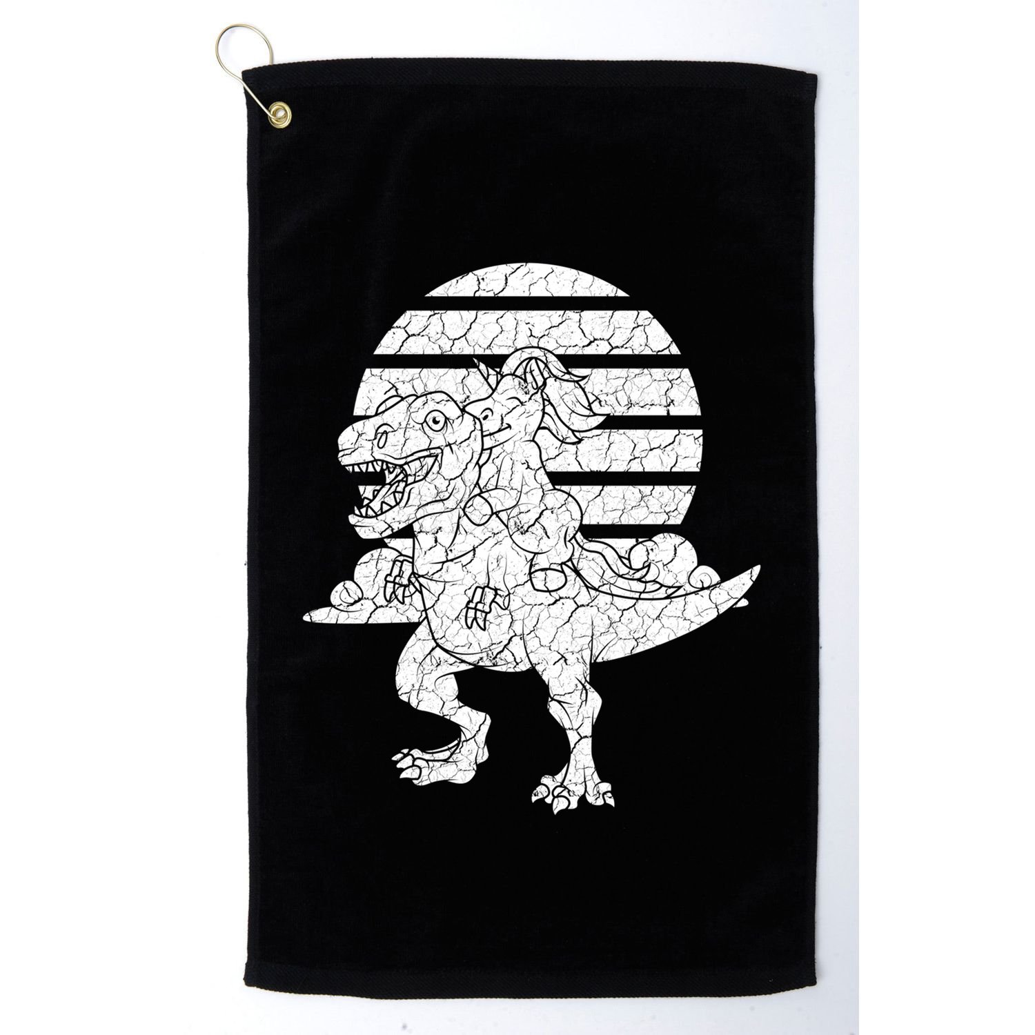 Unicorn Riding Dinosaur Great Gift Golf Towel