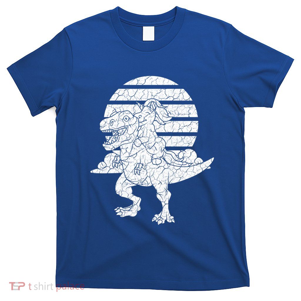 Unicorn Riding Dinosaur Great Gift T-Shirt