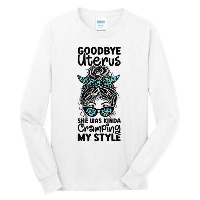 Uterus Recovery Essentials Messy Bun Leopard Accessories Tall Long Sleeve T-Shirt