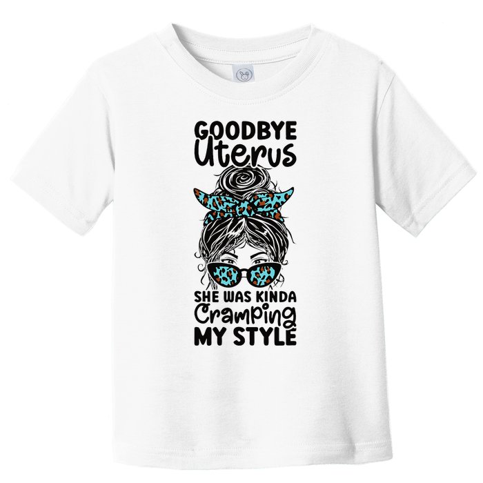 Uterus Recovery Essentials Messy Bun Leopard Accessories Toddler T-Shirt