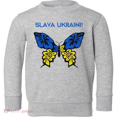 Ukraine Resilience Freedom & Strength Stand With Ukraine Toddler Sweatshirt