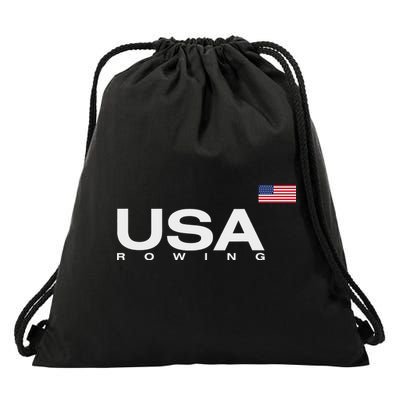 Usa Rowing Flag Drawstring Bag