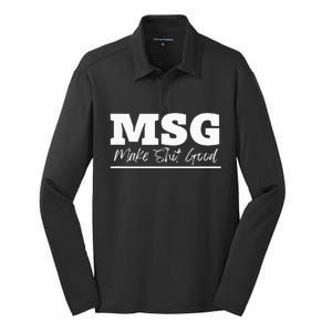 Uncle Roger Funny MSG Silk Touch Performance Long Sleeve Polo