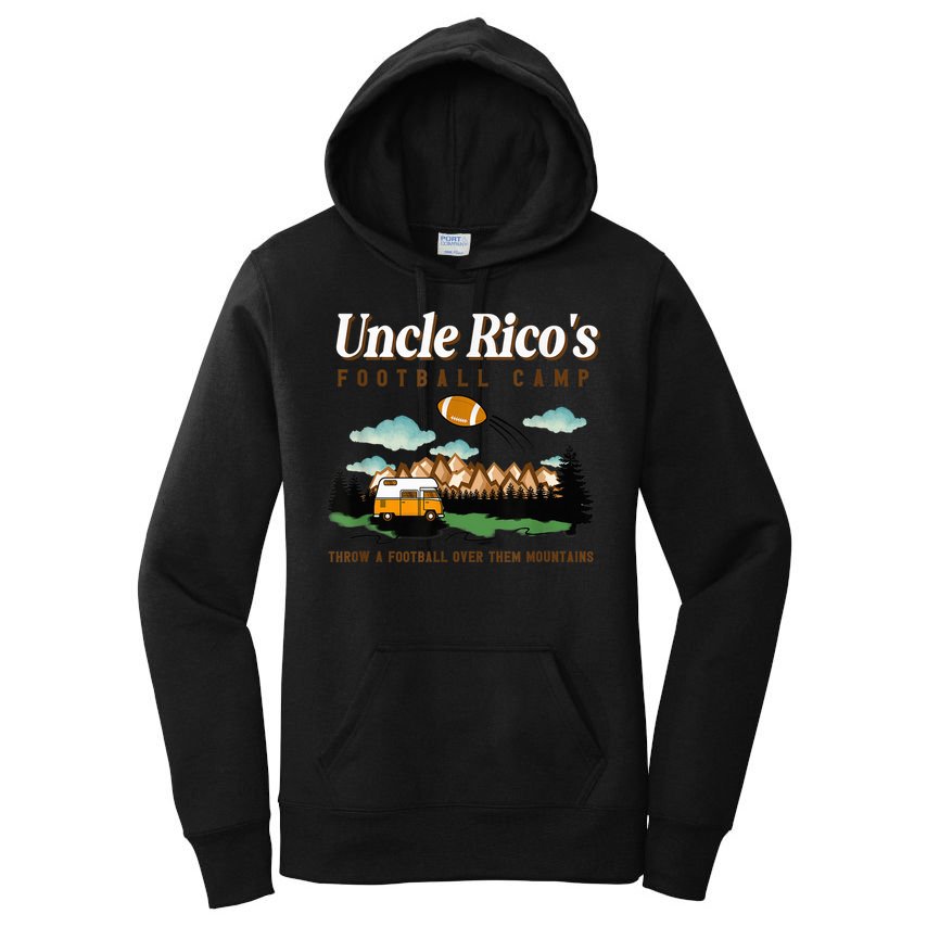 Uncle Rico's Football Camp Throw A Football Over Them Women's Pullover Hoodie