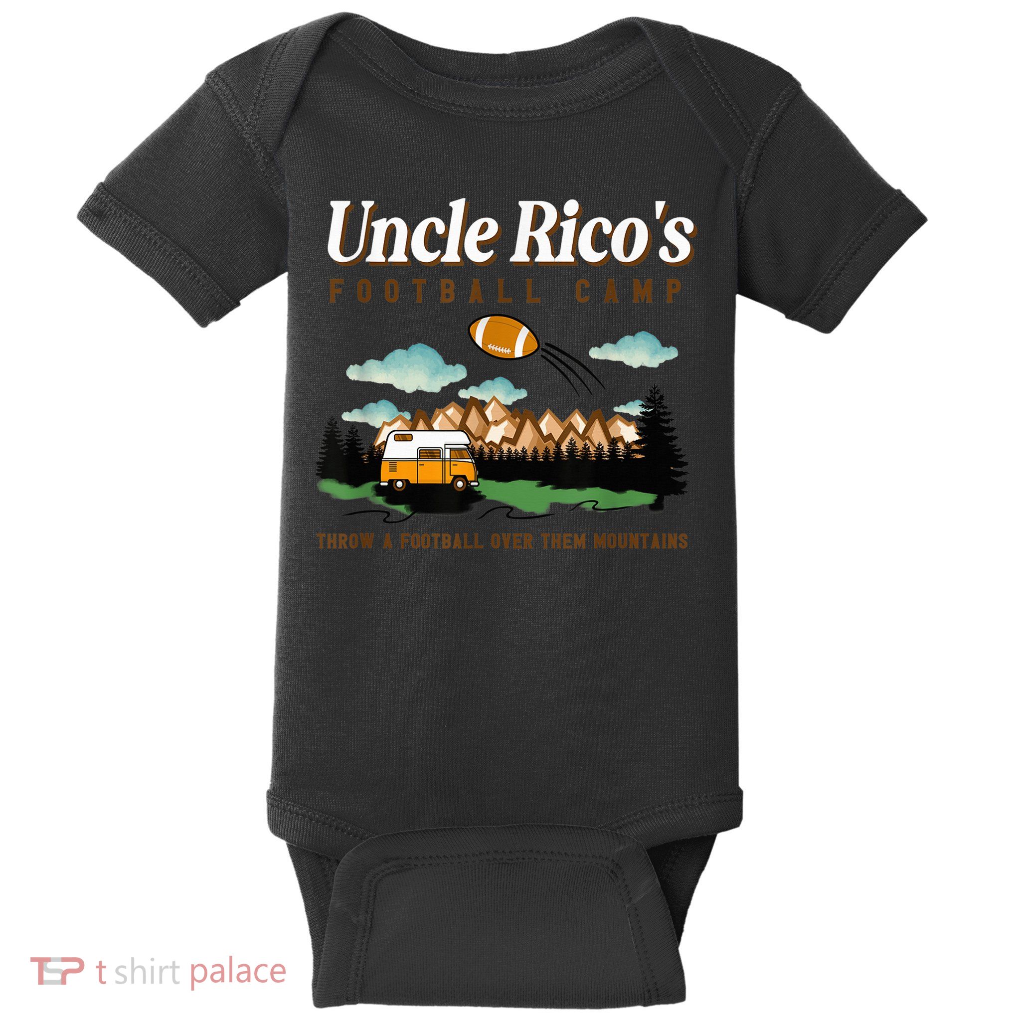 Uncle Rico's Football Camp Throw A Football Over Them Baby Bodysuit