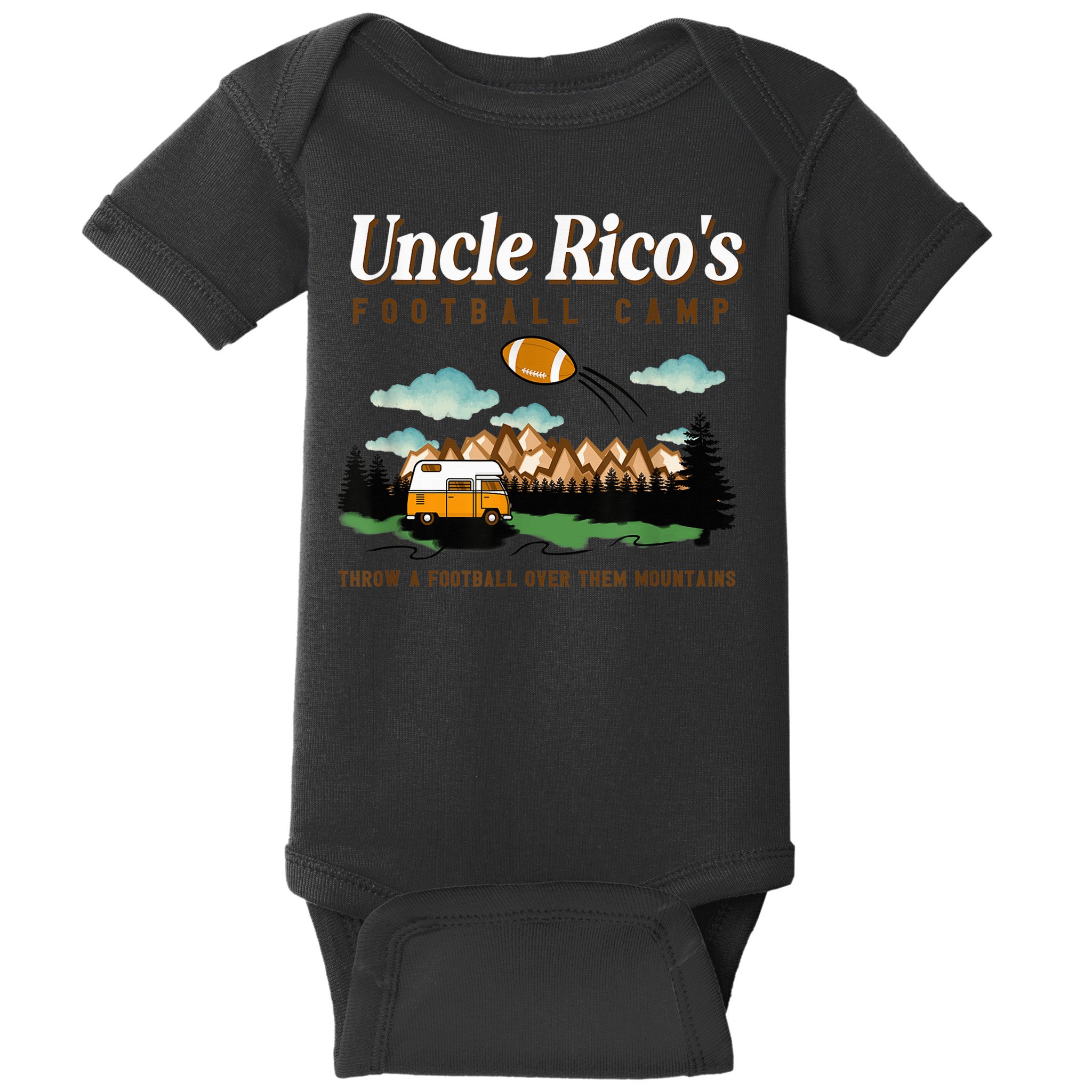 Uncle Rico's Football Camp Throw A Football Over Them Baby Bodysuit