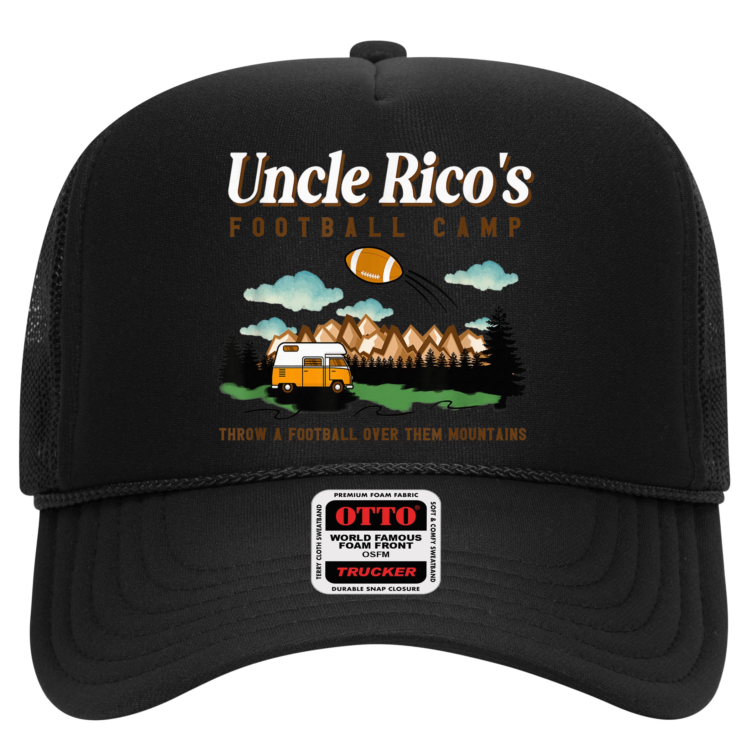 Uncle Rico's Football Camp Throw A Football Over Them Hat