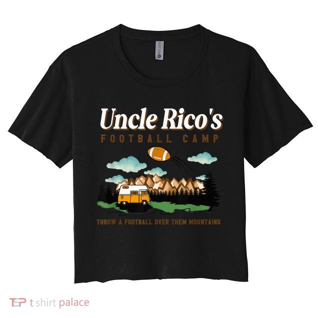 Uncle Rico's Football Camp Throw A Football Over Them Crop Top