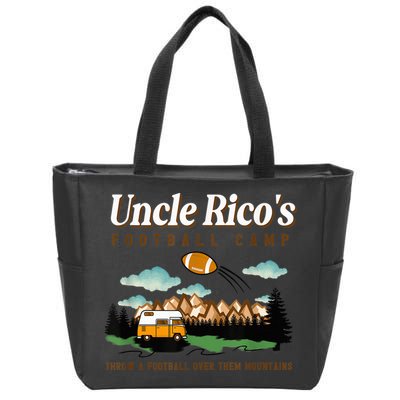Uncle Rico's Football Camp Throw A Football Over Them Zip Tote Bag