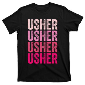 Ushers Retro First Name Personalized 80S T-Shirt