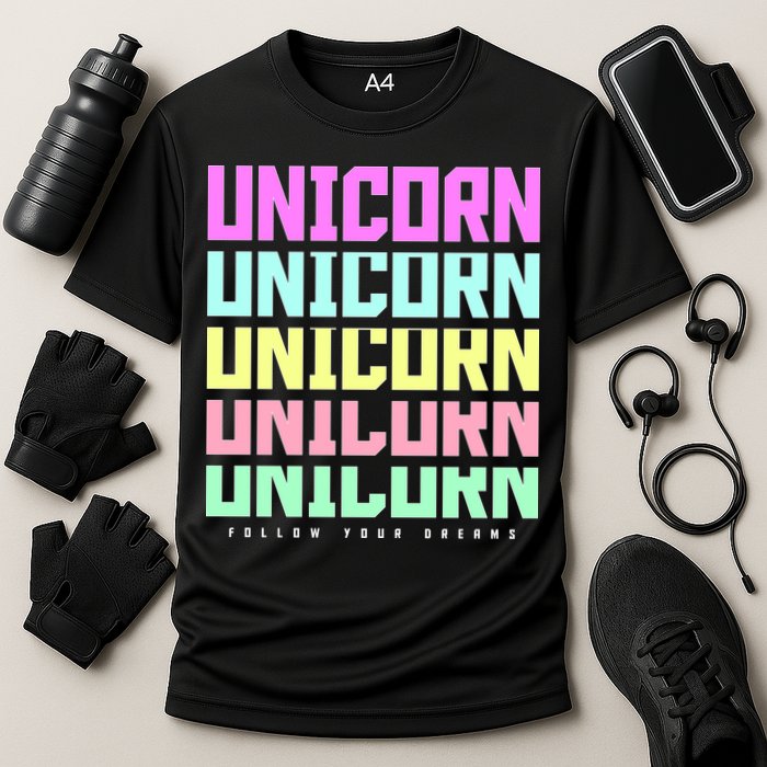 Unicorn Repeat Follow Your Dream Performance Shirt