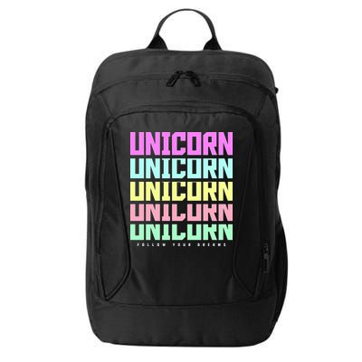 Unicorn Repeat Follow Your Dream City Backpack