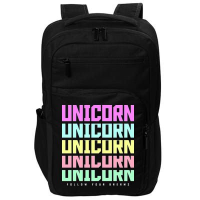 Unicorn Repeat Follow Your Dream Impact Tech Backpack